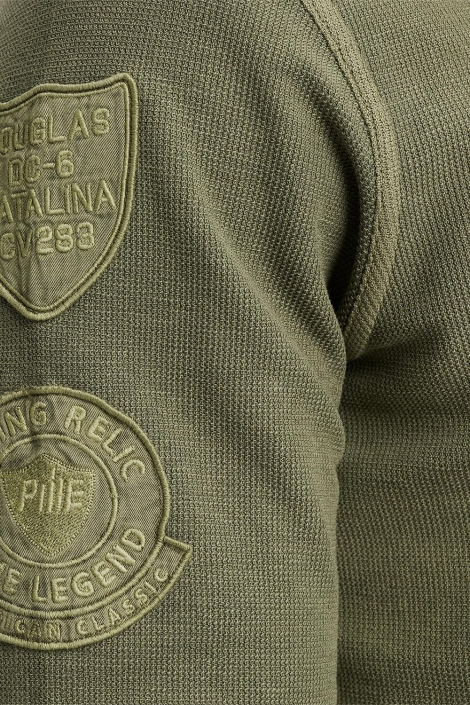 PME legend long sleeve polo structured pique